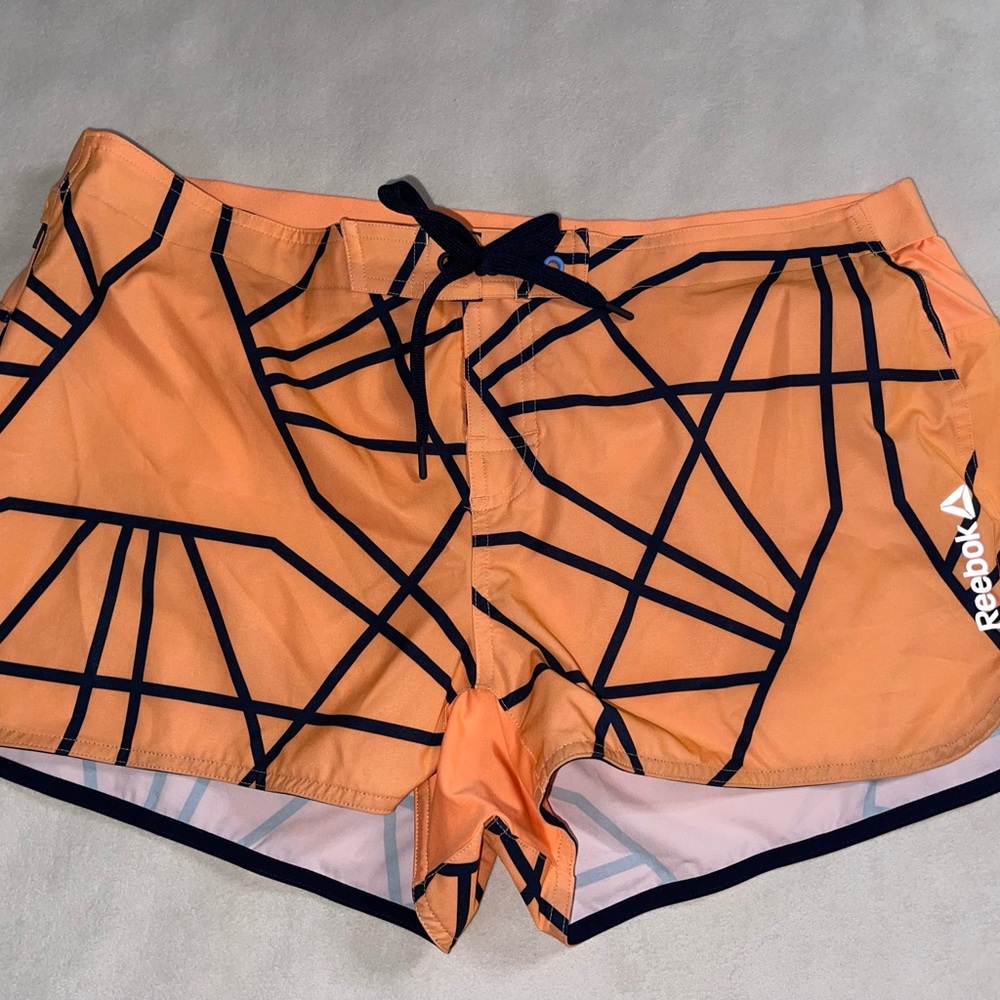 Reebok‎ Orange and Black Athletic Shorts